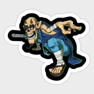 samurai skull Sticker